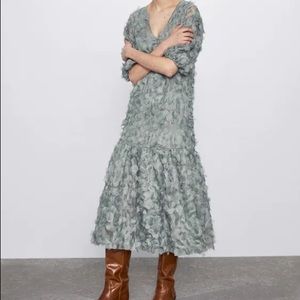 Limited Edition Zara textured midi dress